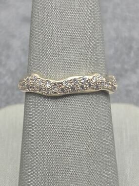 14K Yellow Gold .35cttw LAB Diamond Dunes Multi Textured Band (19196)